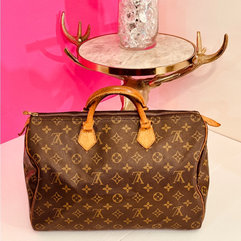 Louis Vuitton Speedy 35  Brown Monogram Handbag - Picture 12 of 15
